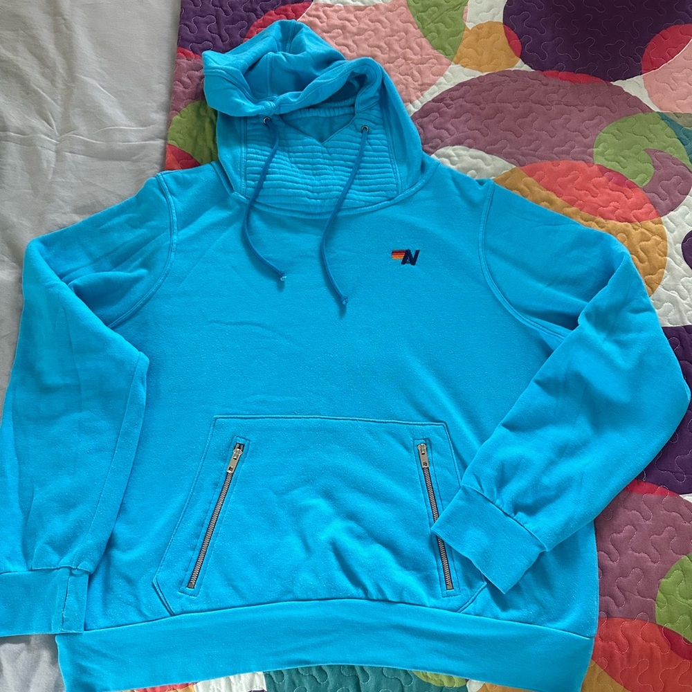 Aviator Nation Ninja Hoody in neon blue